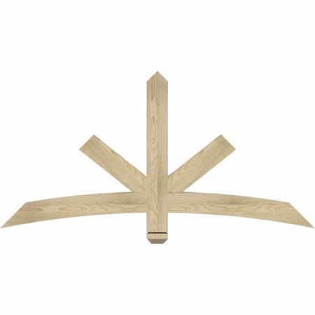 Ekena Millwork Alberta Rough Sawn Timber Gable Bracket, Douglas Fir, 60"W x 30"H x 2"D x 4"F, 12/12 Pitch GBW060X30X0204ALB00RDF
